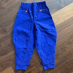 Vintage Oilily Vibrant deep royal purple High-Waisted balloon pants 100% cotton